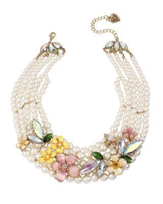 Steve Madden Luminous Betsey Torsade Necklace Multi