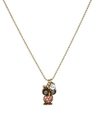 Steve Madden Betseys Minis Owl Pendant Pink