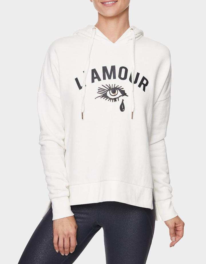 Betseyjohnson Lamour Drop Shoulder Hoodie Ivory