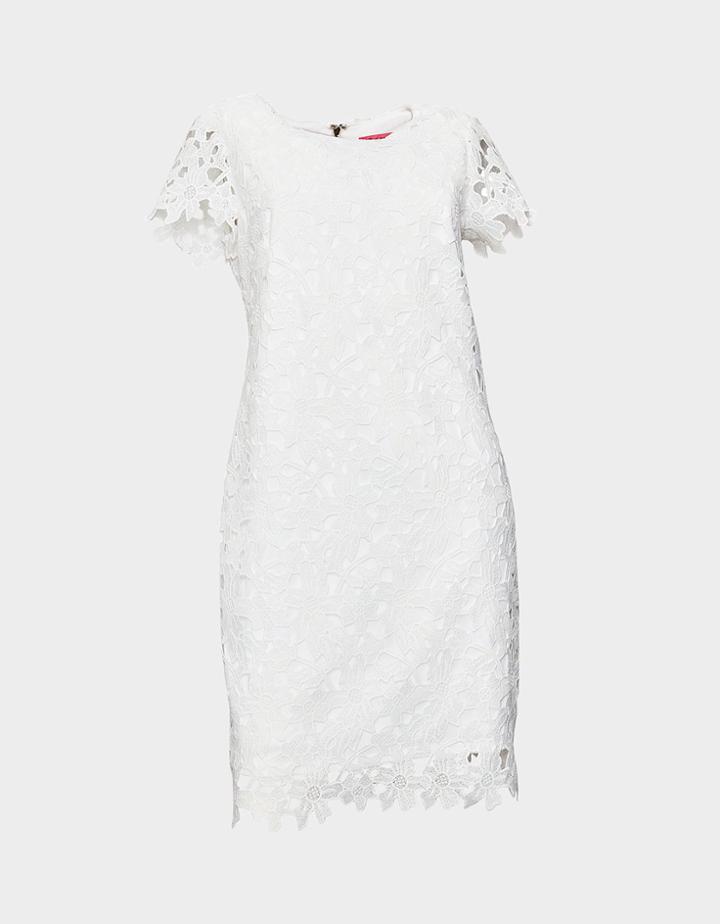 Betseyjohnson Lacey Layer Midi Dress Ivory