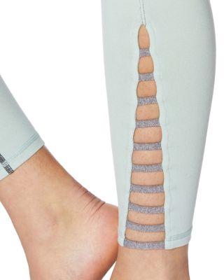 Steve Madden Chevron Colorblocked Cutout Legging Seafoam Su