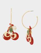 Betseyjohnson Stay Wild Cherry Convertible Earrings Red