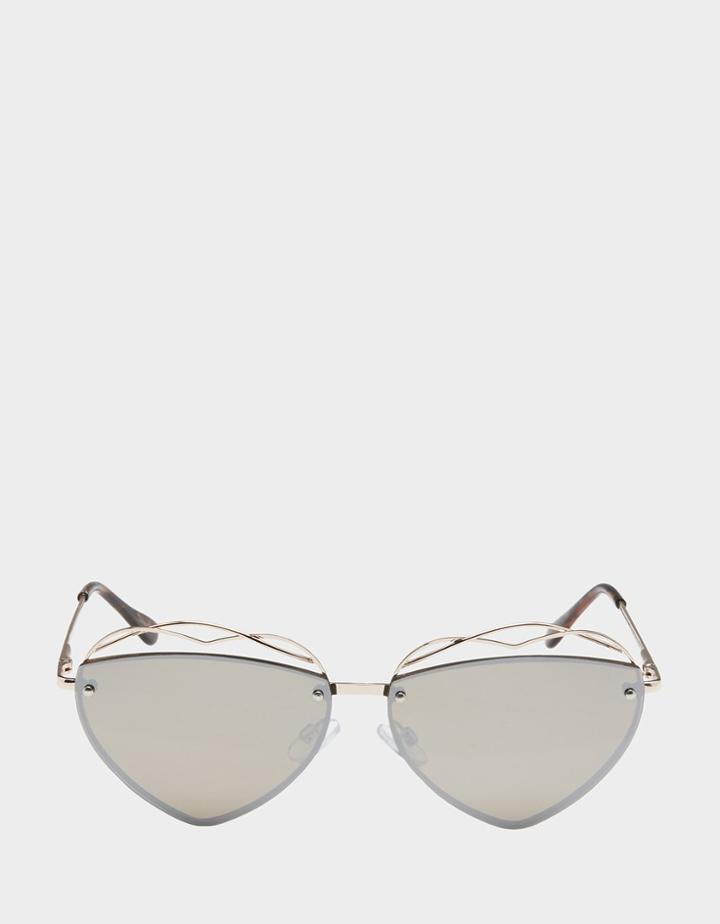Betseyjohnson You Stole My Heart Sunglasses Gold