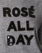 Steve Madden Beaded Rose All Day Sweatshirt Charcoal