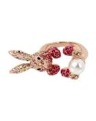 Steve Madden Celestial Starlet Bunny Ring Pink