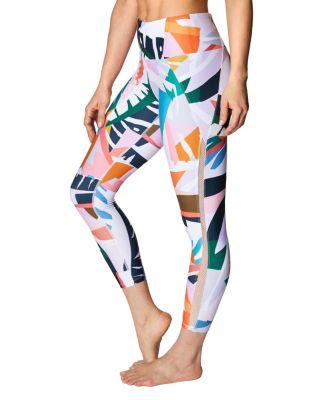 Steve Madden Printed Mesh Trim Legging Orchid