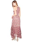 Steve Madden Rosey Lace Up High Low Maxi Dress Multi