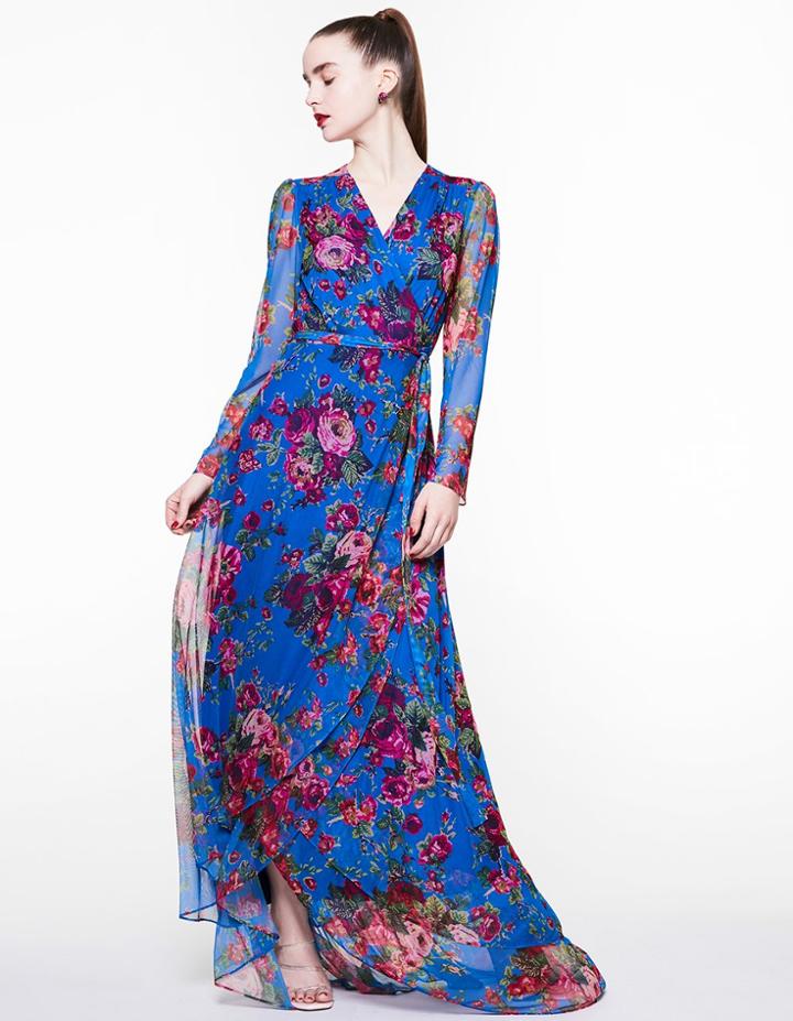 Betseyjohnson Pretty Petals Mesh Maxi Dress Multi