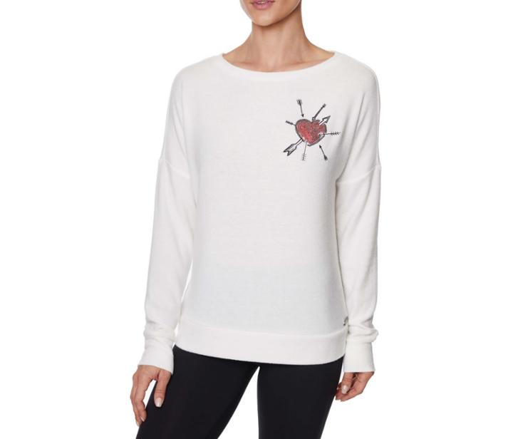 Betseyjohnson Love Is All There Is Sweatshirt Ivory