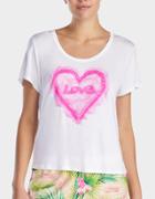 Betseyjohnson Tropical Vibes Graphic Tee White