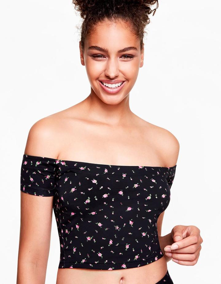 Betseyjohnson Betseys Vintage Inspired Crop Top Floral