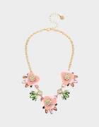 Betseyjohnson Summer Picnic Flower Fringe Necklace Pink