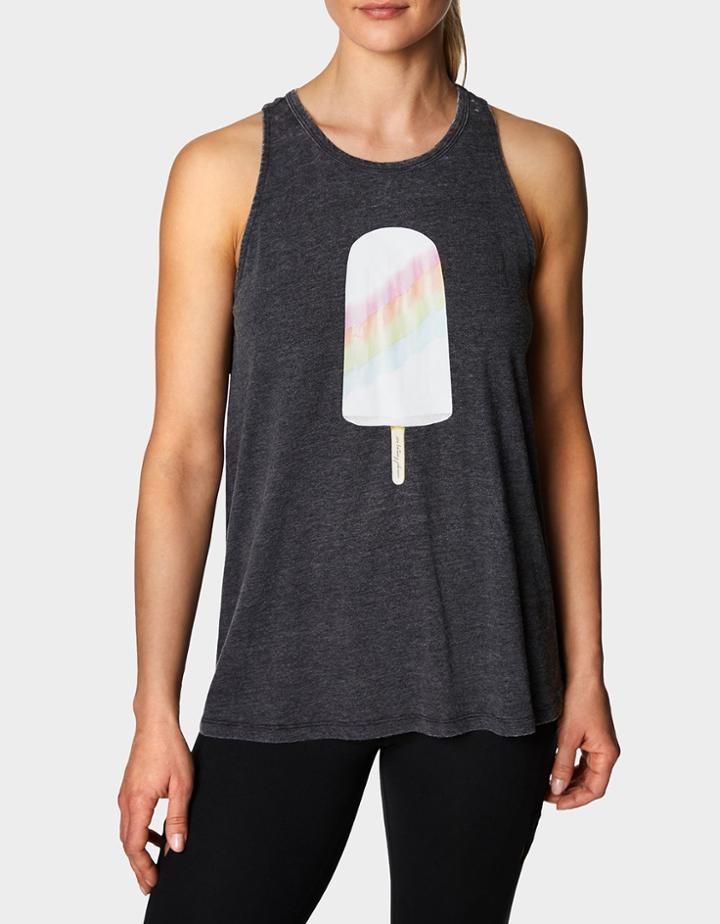 Betseyjohnson Rainbow Ice Cream Tank Black