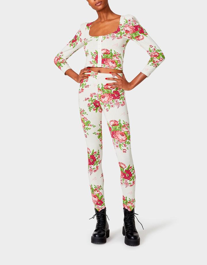 Betseyjohnson Betseys Vintage Inspired Legging Cream Multi