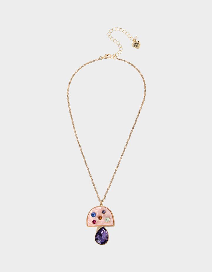 Betseyjohnson Enchanted Mushroom Pendant Pastel Multi