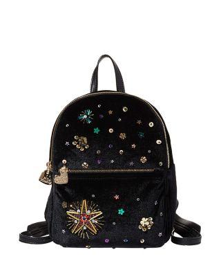 Steve Madden Lucky Star Beaded Backpack Black