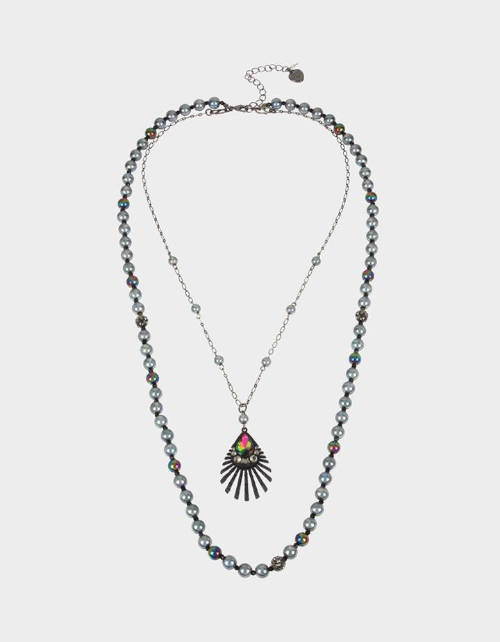 Betseyjohnson Shake It Off Pearl Strand Necklace Multi