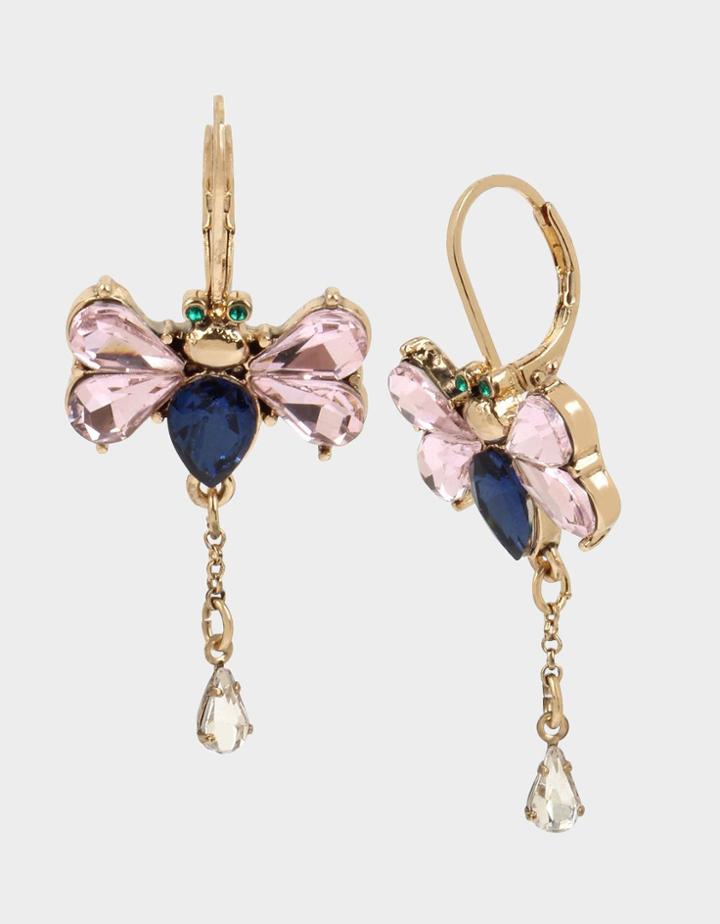 Betseyjohnson Tortifly Dragonfly Drop Earrings Multi