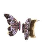 Steve Madden Butterfly Dreams Purple Stud Earrings Purple