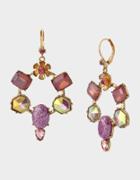 Betseyjohnson Spring In The Air Stone Earrings Purple