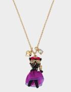 Betseyjohnson Party Animal Pup Pendant Purple