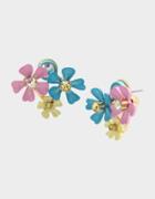 Betseyjohnson Exotic Floral Cluster Earrings Multi
