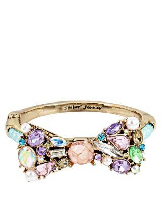 Steve Madden Sweet Shop Tube Bow Hinge Bangle Multi
