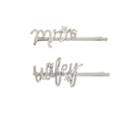 Betseyjohnson Blue Kitsch Wifey Hair Pin Set Crystal