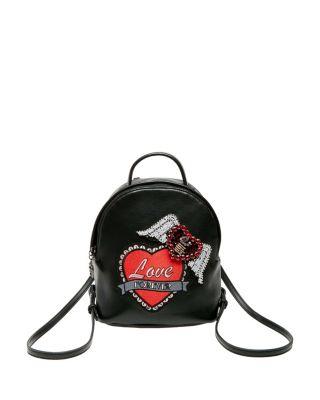 Steve Madden Love Forever Mini Backpack Black
