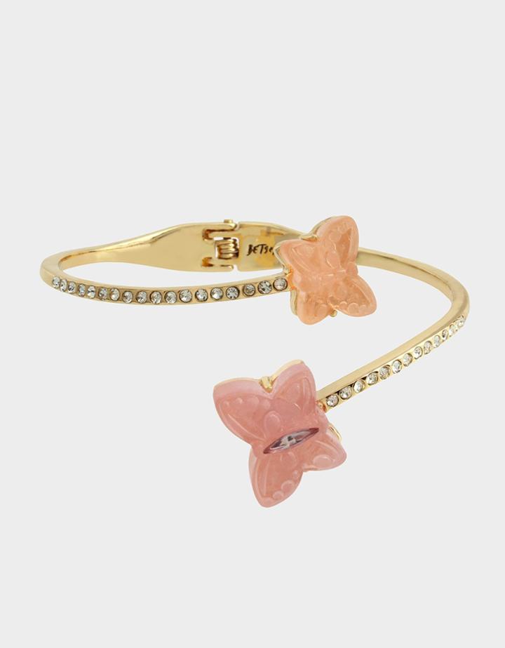 Betseyjohnson Gummy Butterfly Bangle Pink