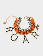 Betseyjohnson True Leopard Roar Bracelet Orange