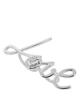 Steve Madden Betsey Blue Love Double Ring Crystal