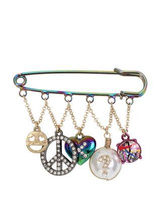 Steve Madden Harlem Shuffle Charm Pin Multi