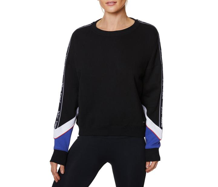 Betseyjohnson Colorblock Logo Band Sweatshirt Black Blue