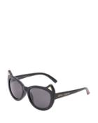 Steve Madden Cat Ear Framed Sunglasses Black