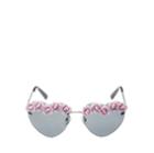 Betseyjohnson Rose Ornamented Heart Sunglasses Silver