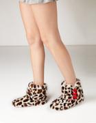 Betseyjohnson Stay Toasty Cheetah Bootie Slippers