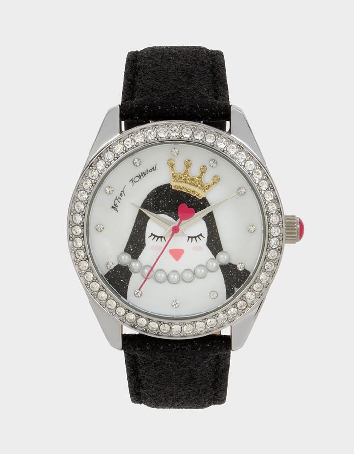Betseyjohnson Princess Penguin Watch Black