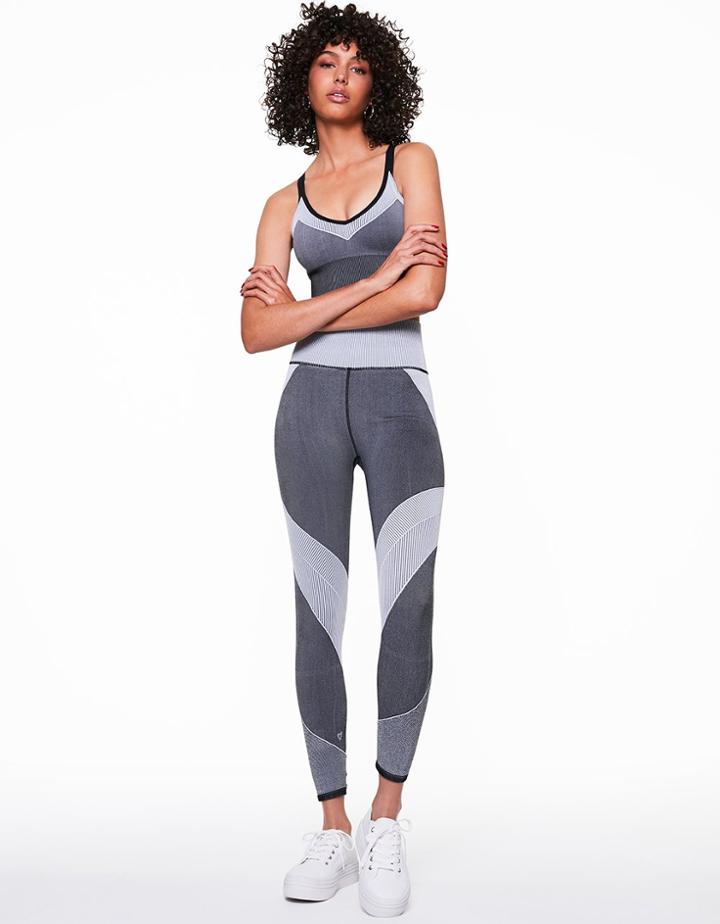 Betseyjohnson Mapped Stripe Seamless Legging Black