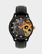 Betseyjohnson Sleek Sugar Skull Watch Black