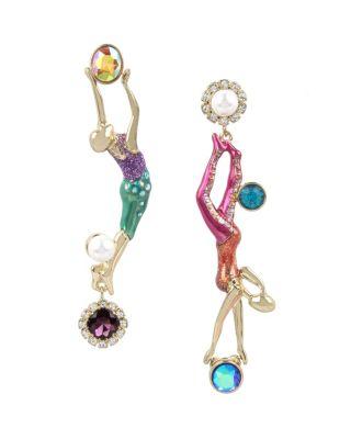 Steve Madden Magical Show Trapeze Earrings Multi