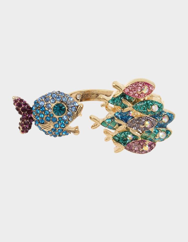 Betseyjohnson Festival Mermaid Fish Ring Multi