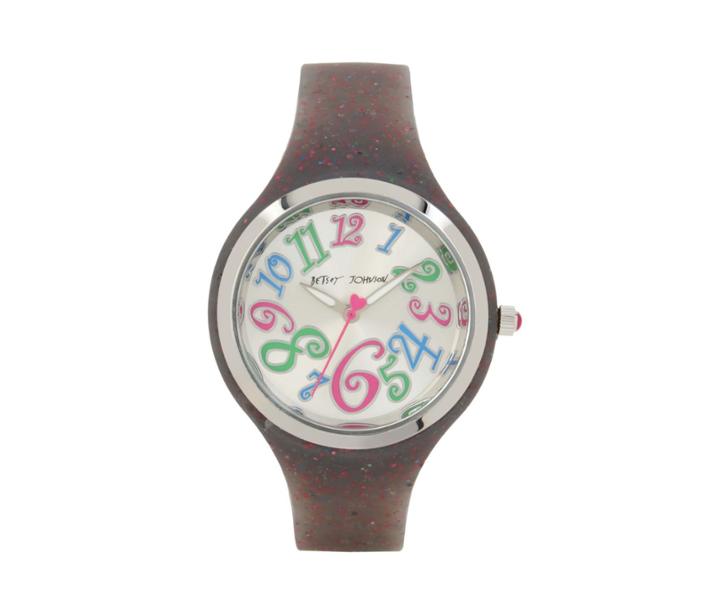 Betseyjohnson Silicone Glitter Rainbow Watch Rainbow Multi