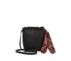 Betseyjohnson Ruffles For Days Small Bucket Bag Black