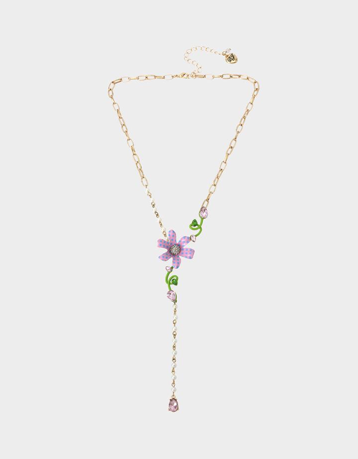 Betseyjohnson Enchanted Y Necklace Pink