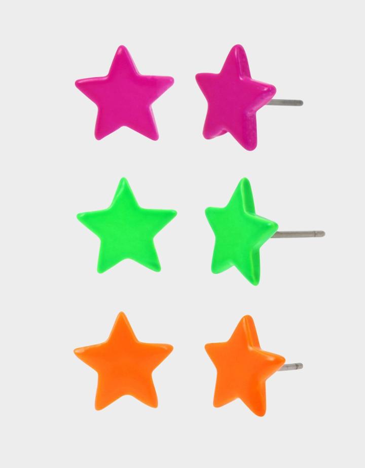 Betseyjohnson Star Power Three Stud Set Multi