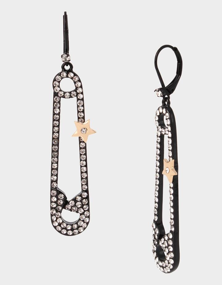 Betseyjohnson Celestial Punk Safety Pin Earrings