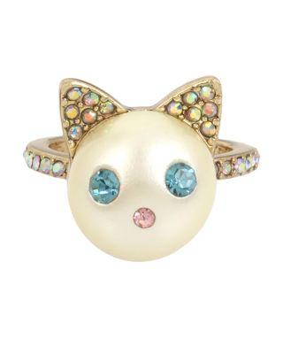 Steve Madden Heaven On Earth Kitty Ring Blue
