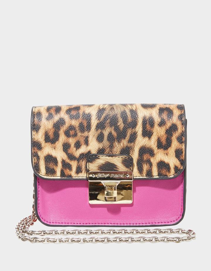 Betseyjohnson Mixed Media Crossbody Magenta
