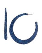 Steve Madden Hoop Magic Blue Ombre Earrings Blue